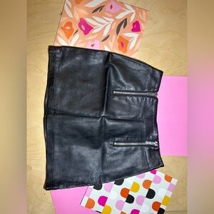 Forever 21 Black Faux Leather Skirt
